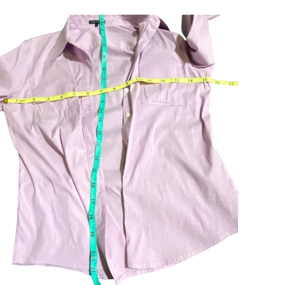 Theory purple striped button down shirt size large - Picture 6 of 6